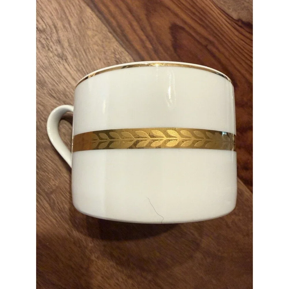 Retroneu Imperial Gold Collection Flat Cup & Saucer Set (2)